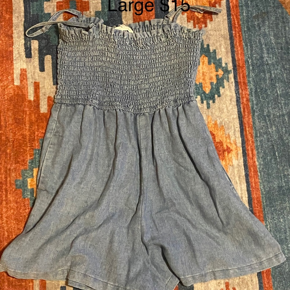 Women's boutique denim romper